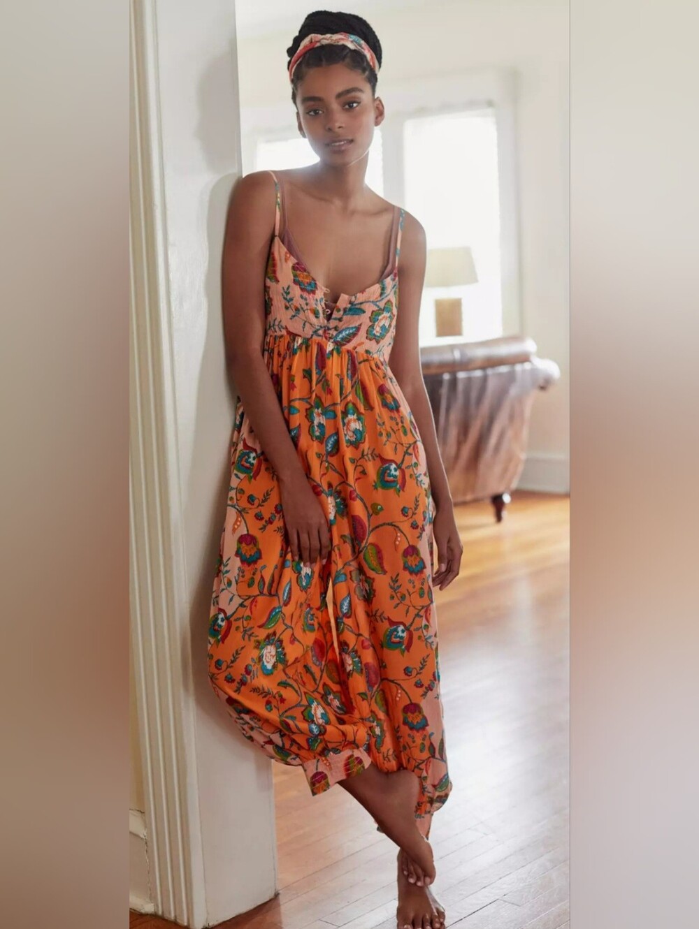 By Anthropologie Printed Lounge Jumpsuit